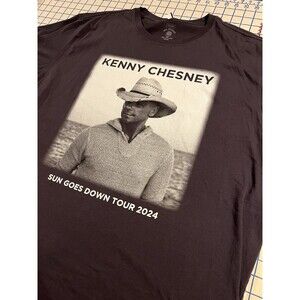 Kenny Chesney 2024 Sun Goes Down Concert Tour T-Shirt 2XL Country Music No Shoes